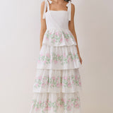 Lila Blossom Maxi Dress