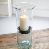 Glass Candle Cylinders with Rustic Insert \ Large-KAL