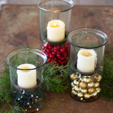 Glass Candle Cylinders with Rustic Insert \ Medium