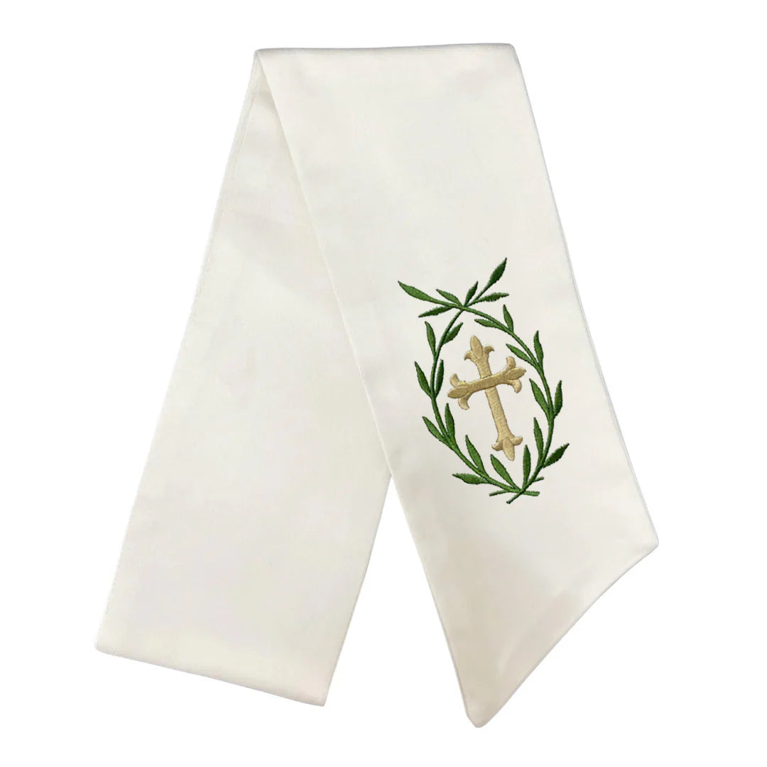 Fig & Dove Cross Wreath Sash