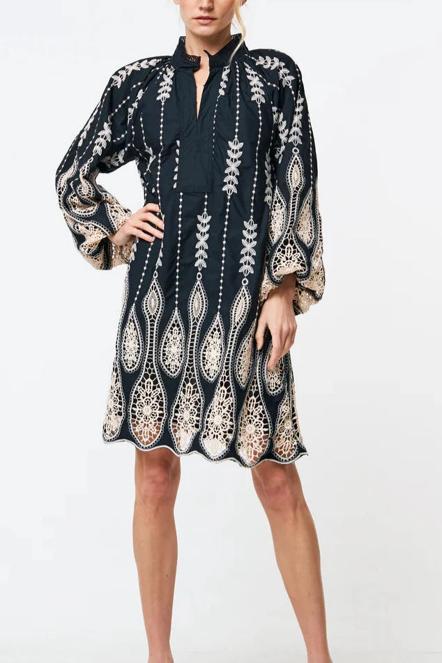 Diana Embroidered Shift Dress