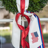 American Flag Wreath Sash-Long