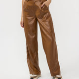 Metallic Crinkle Trousers