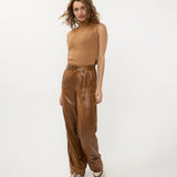 Metallic Crinkle Trousers