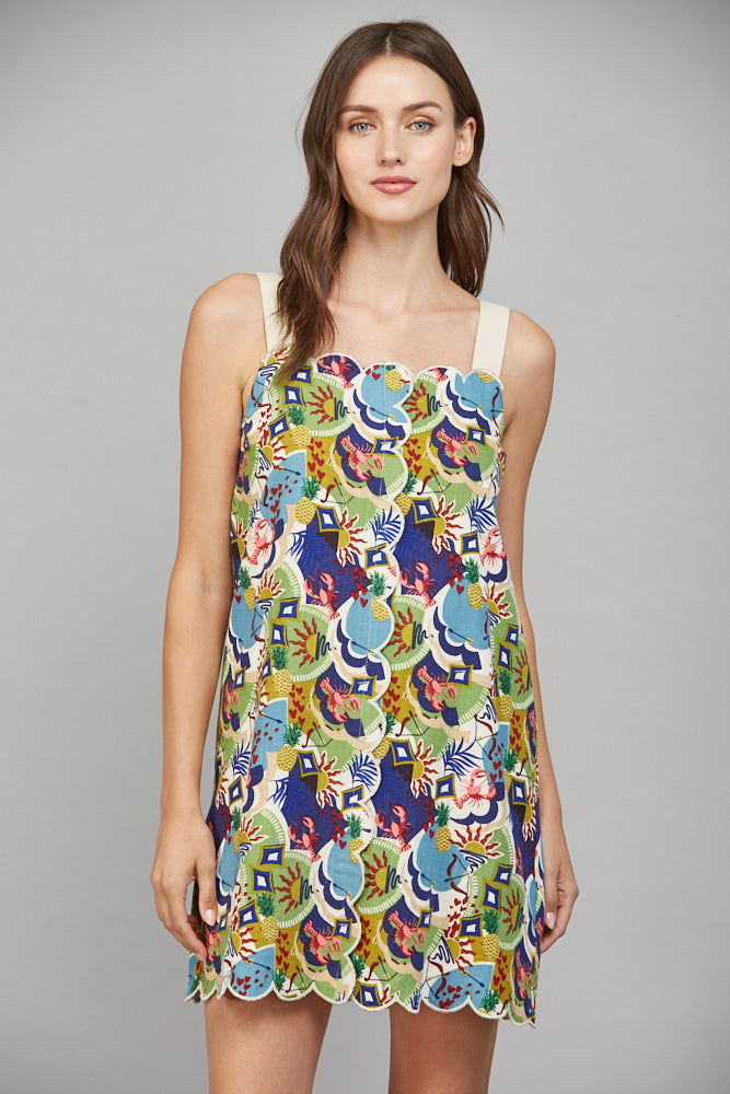 The Linen Belle Scallop Dress
