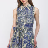 Patchwork Poplin Shirt Dress