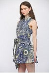 Patchwork Poplin Shirt Dress