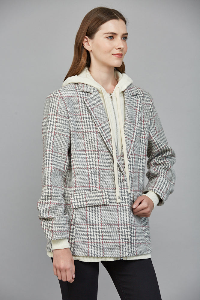 Two-N-One Hooded Blazer