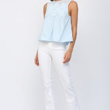 Contrast Mesh Sleeveless Top