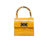 German Fuentes Bamboo Handle Leather Purse
