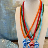 Vibrant Beaded Fish Necklace