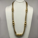 Long Mesh Beaded Necklace