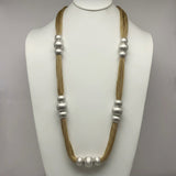 Long Mesh Beaded Necklace