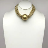 Layered Cord Bead Center Necklace