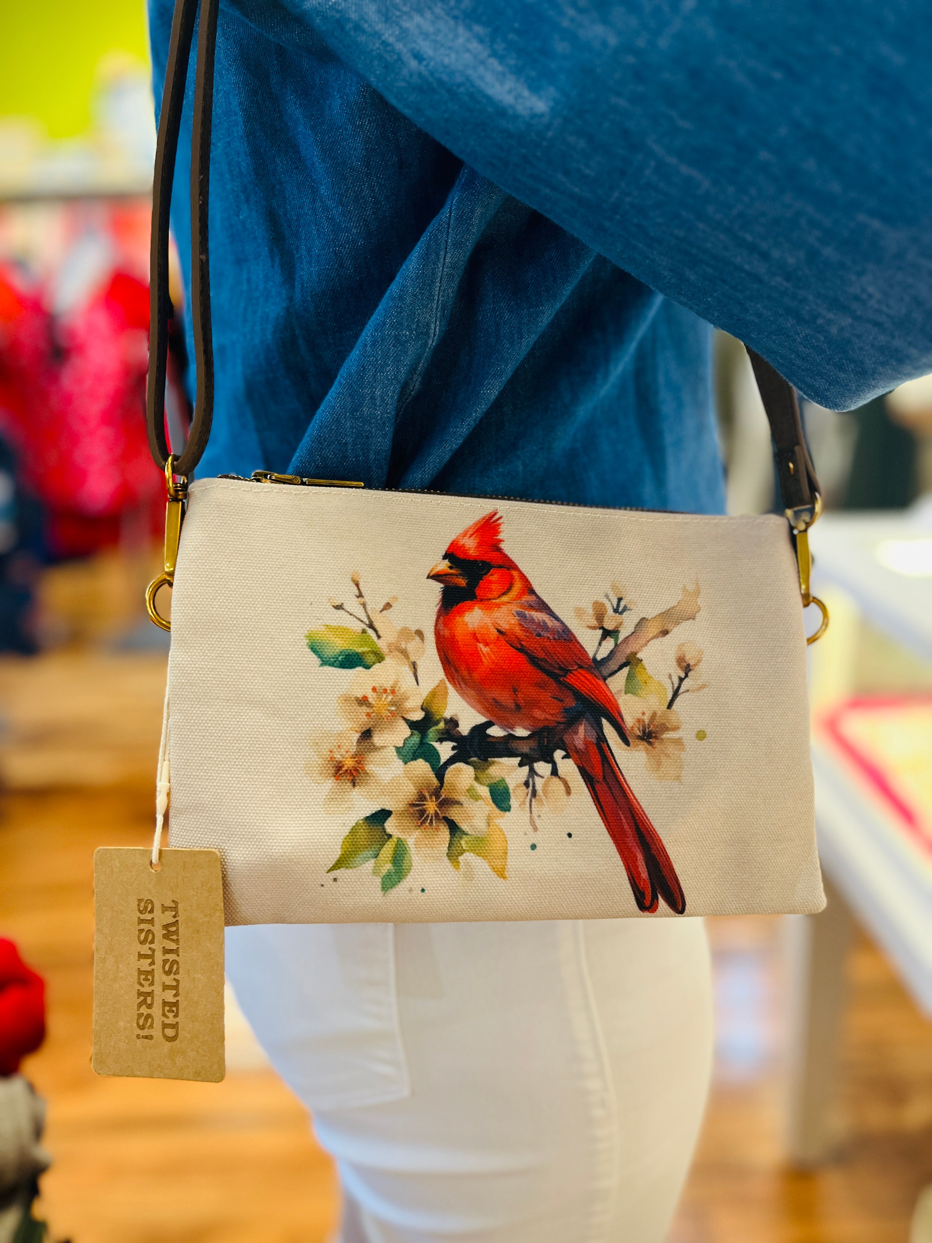 Cardinal Print Crossbody