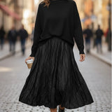 Blaire Crinkle Satin Skirt