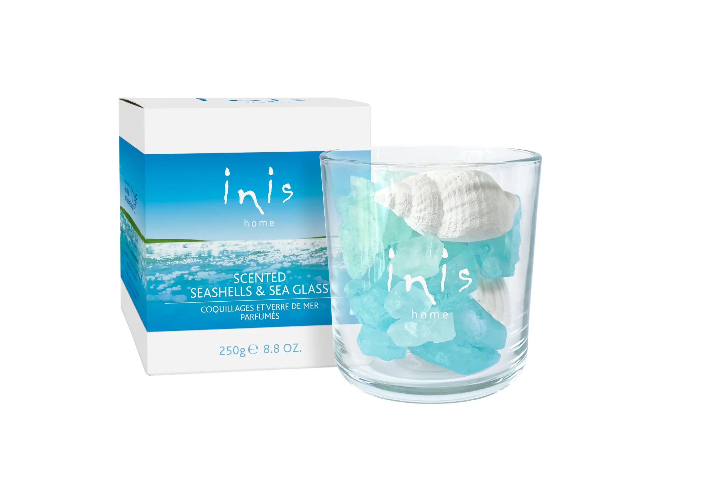 Inis Scented Seashell and Sea Glass 8.8 OZ