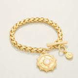 Centered Medallion Toggle Bracelet