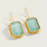 Marion Rectangle Earrings Sea Foam