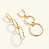 Dazzle Ring Earrings Crystal