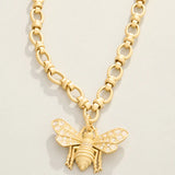 Vintage Bee Chunky Necklace 18"