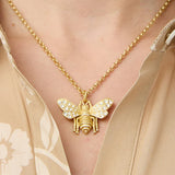 Vintage Bee Necklace 24"