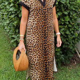 Open Collared Midi Dress
