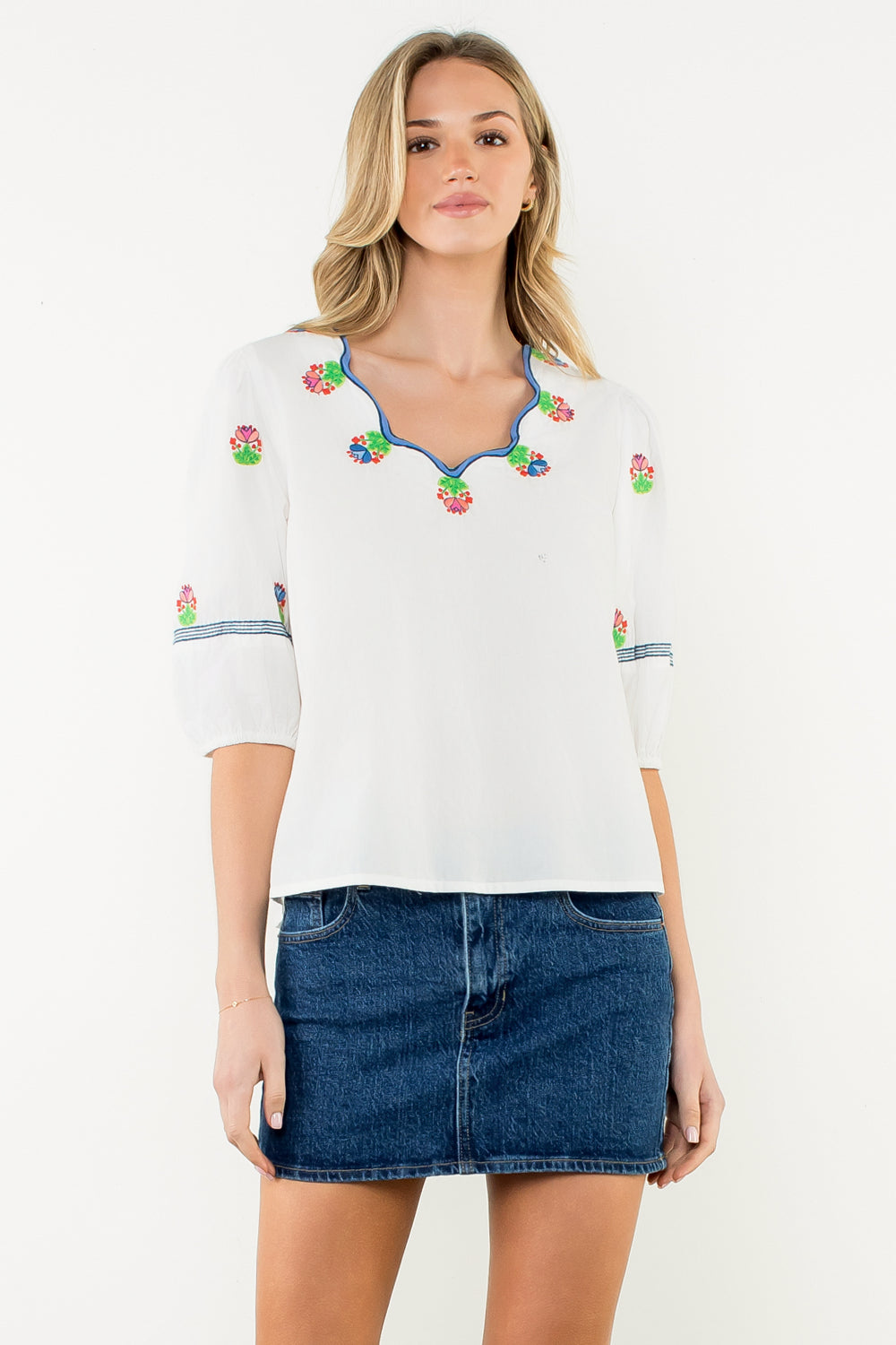 Melanie Floral Edge Blouse