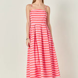 Malini Striped Midi Dress
