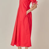 Stitch Detailed Midi Dress