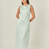 Satin Sleeveless Midi Dress
