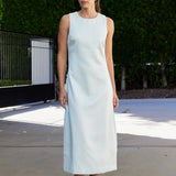 Satin Sleeveless Midi Dress