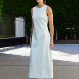 Satin Sleeveless Midi Dress