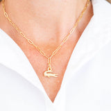 Small Alligator Paperclip Necklace
