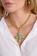 Trinity Stone Cross Necklace