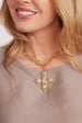 Trinity Stone Cross Necklace