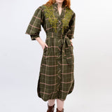 Triana Plaid Midi Dress