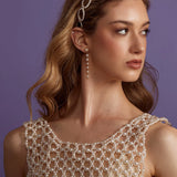 Graduated Pearl Linear Drop Earring