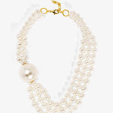 Collar Necklace with Oversized Pearl