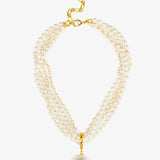 Multistrand Pearl Pendant Short Necklace