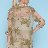 Sequined Embroidered Shirt