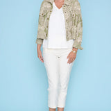 Embroidered Button Front Jacket