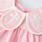 Pink Smocked Christening Bloomer