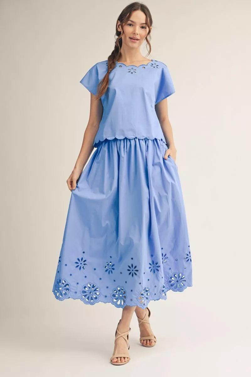 Millie Eyelet Skirt Set