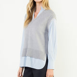 Mixed Media Knit Top
