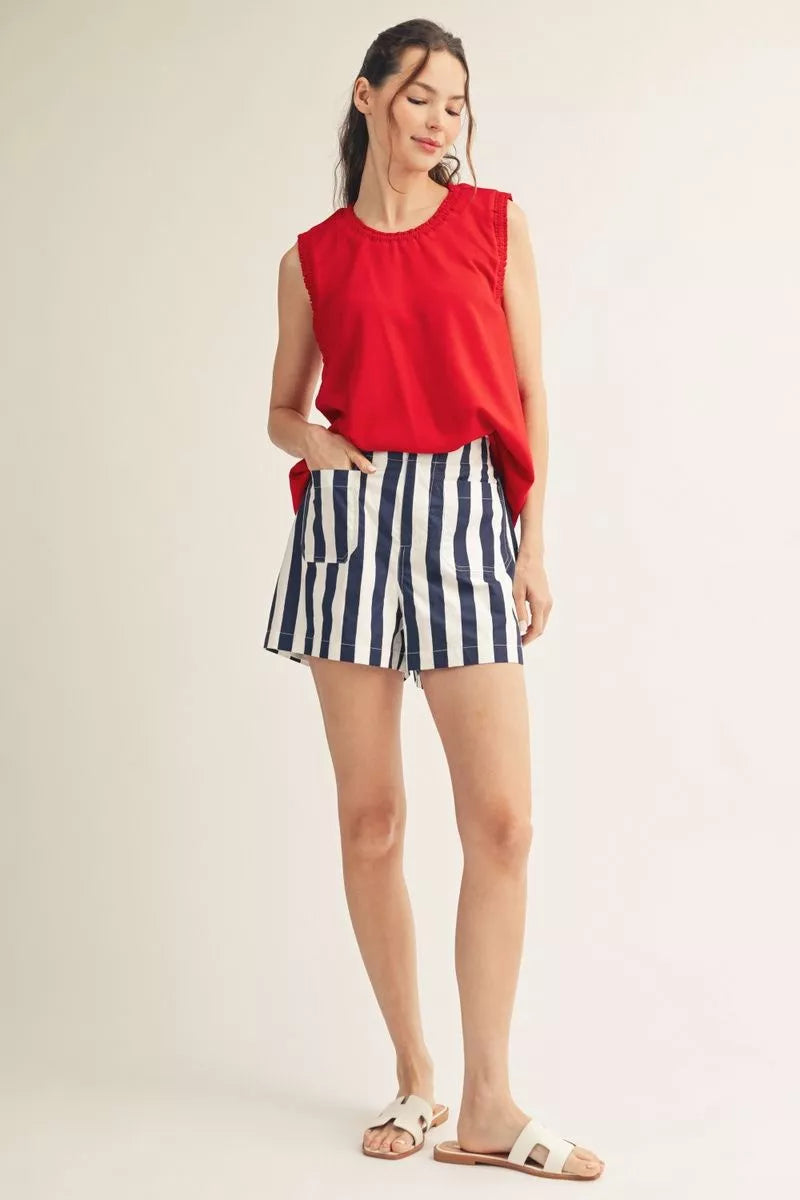 Smocked Edge Tank Top