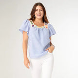 Amy Top with Crochet Trim