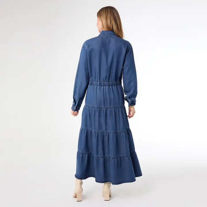 Judith Long Sleeve Tiered Maxi Dress