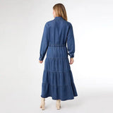 Judith Long Sleeve Tiered Maxi Dress
