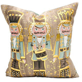 Aqua Golden Nutcrackers Pillow